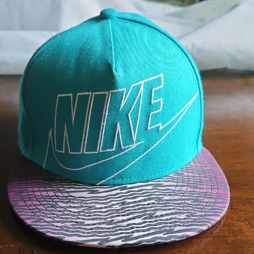 Nike Turquoise Cap with Patterned Brim